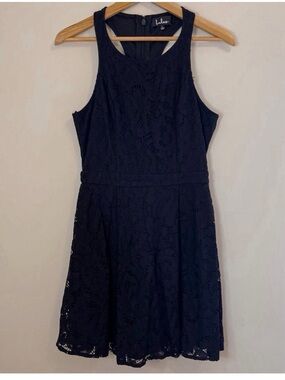 Lulus Cutout Back Lace Mini Dress Size Large